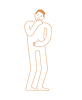 Vector clipart: Cough guy . Man coughing.